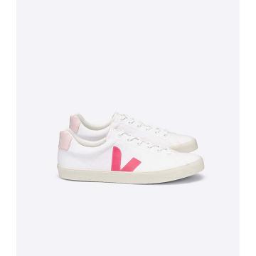 Veja ESPLAR SE CANVAS Tenisky Damske White/Pink | SK 608EBC